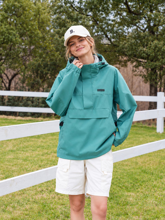 Fernlow Damen-Halbzip-Pullover mit Kapuze