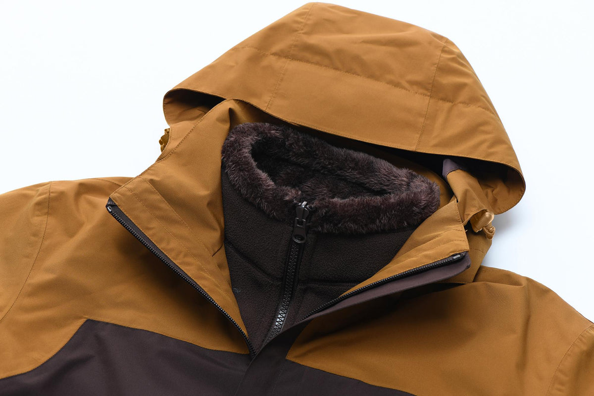 Fernlow Damen 3-in-1 Outdoorjacke – wasserdichte Jacke mit herausnehmbarem Fleece