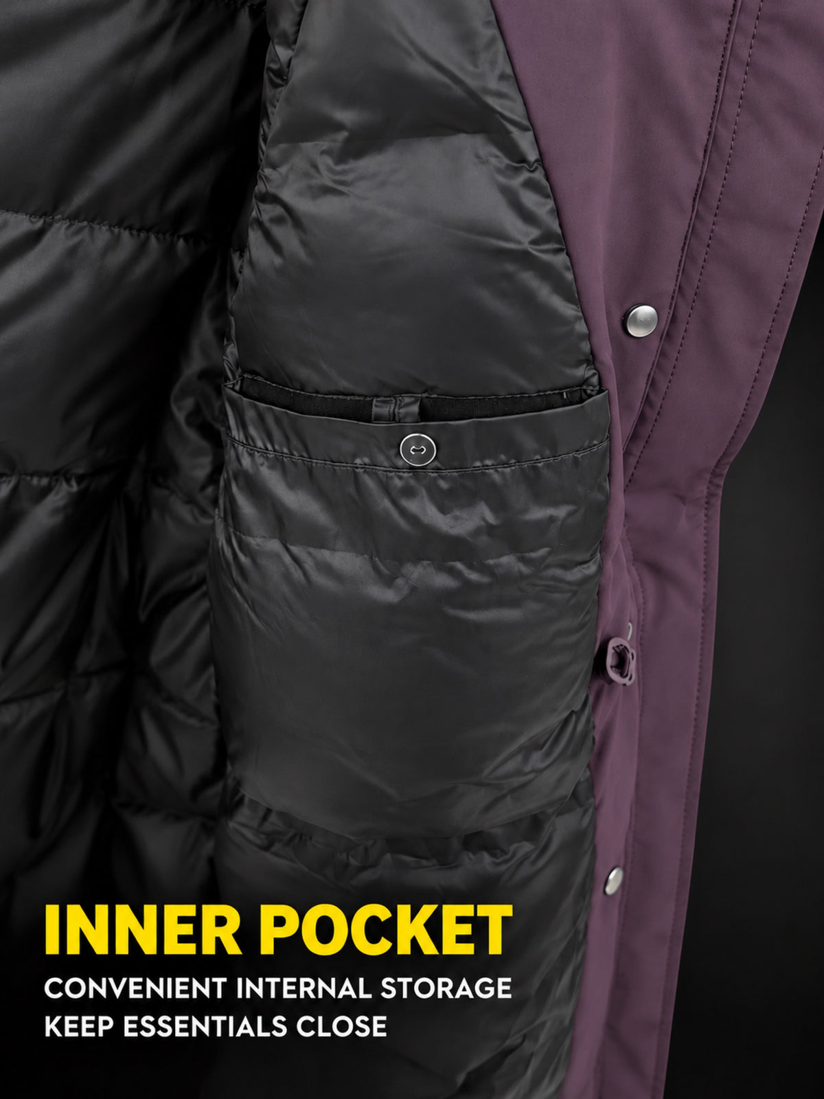 Fernlow Damen-Parka mit Kapuze – hüftlanger Wintermantel
