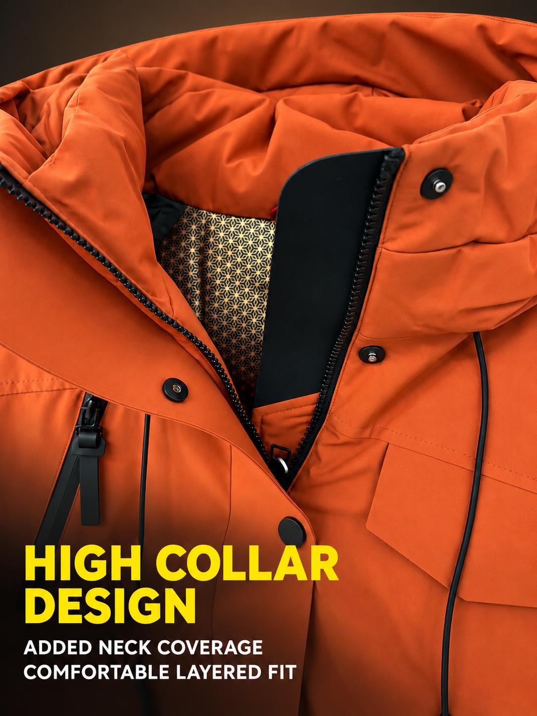 Fernlow Damen-Parka mit Kapuze – mittellanger Wintermantel