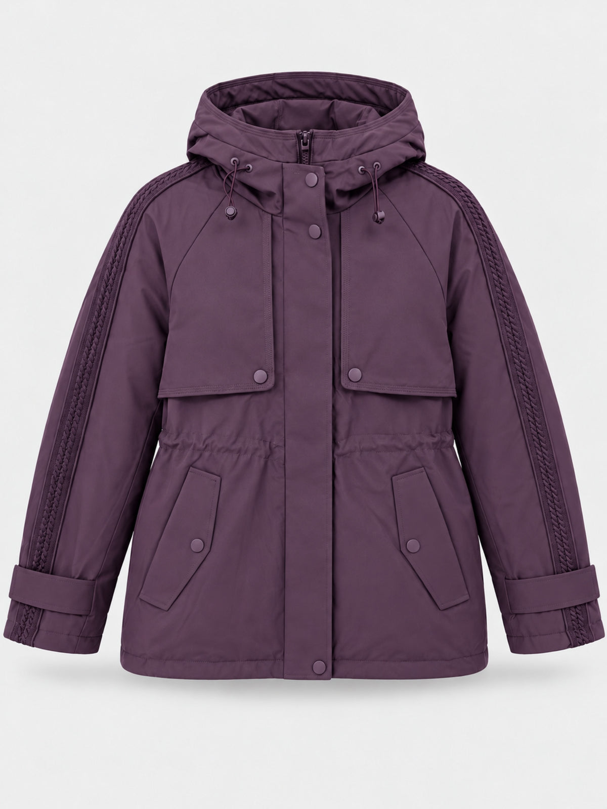Fernlow Damen-Parka mit Kapuze – hüftlanger Wintermantel